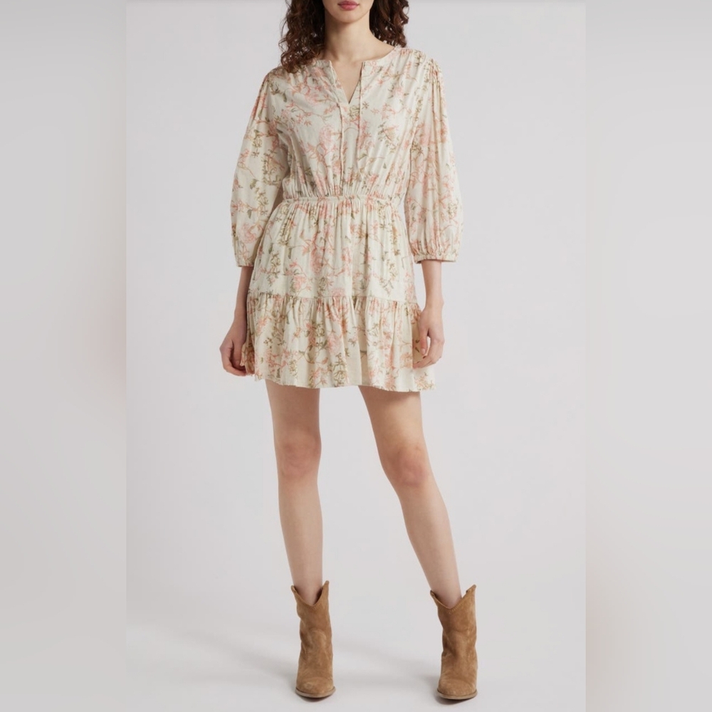 Floral Cream Boho Dress
